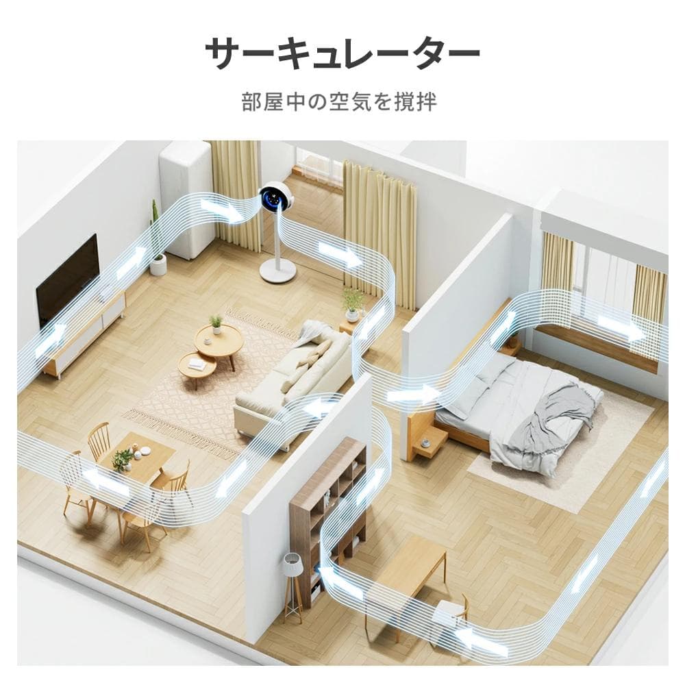 サーキュレーター dcモーター 扇風機 リビングファン 折りたたみ リモコン