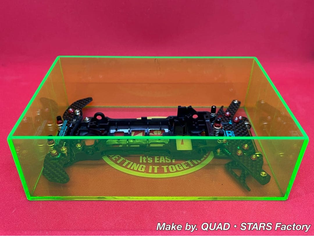 【ミニ四駆・S2用】2軸ATピボット＋1軸アンカー＋リヤスキッド　フルカーボン