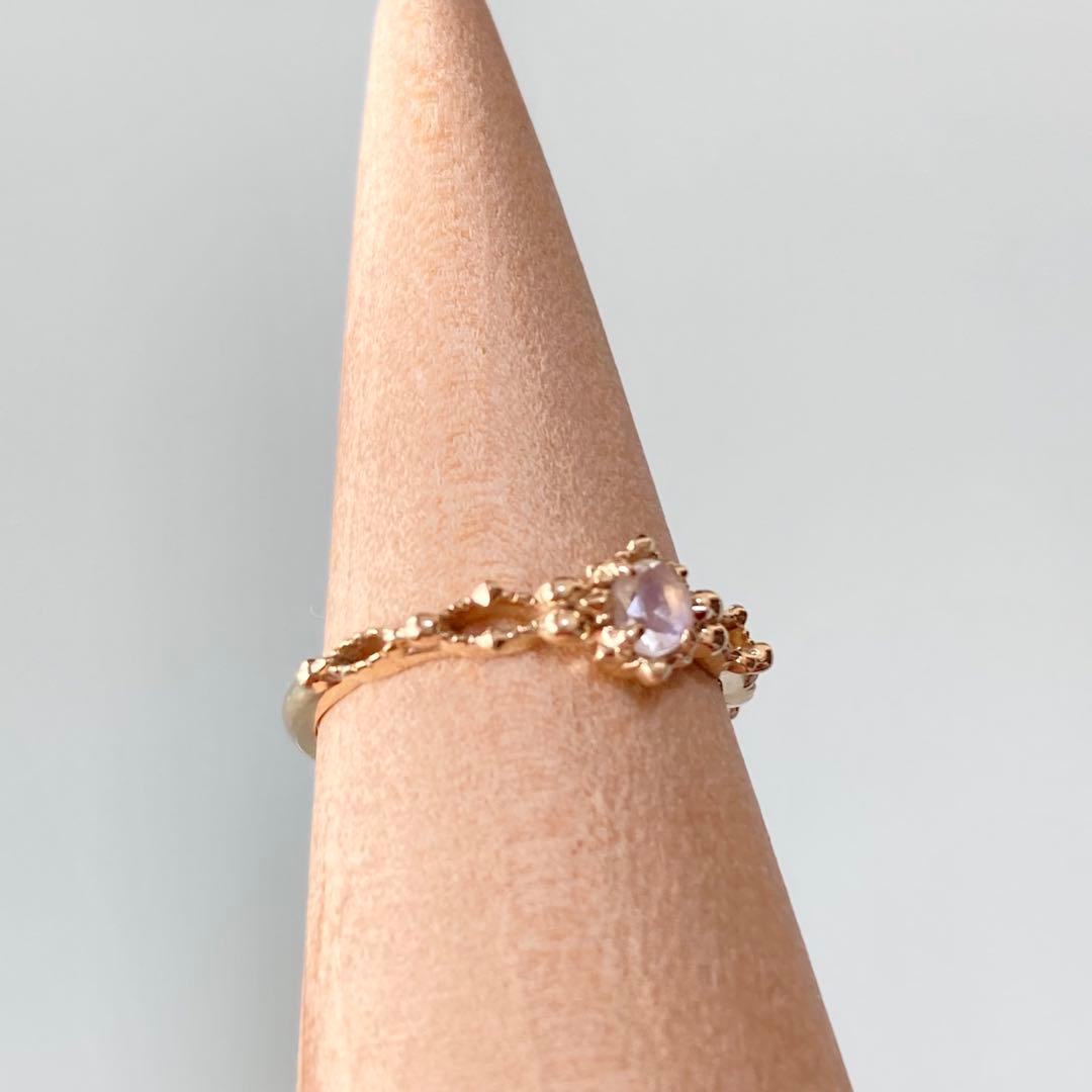 K10 ラブラドライト ピンキー NOJESS 上品 ゴールド 3号