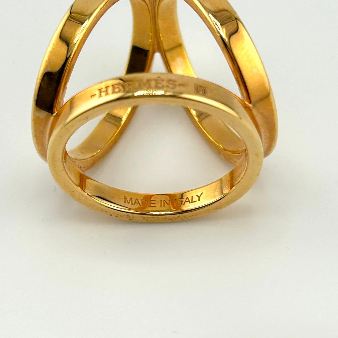 ✨極上美品・箱保存袋付✨　HERMES エルメス　スカーフリング　トリオ