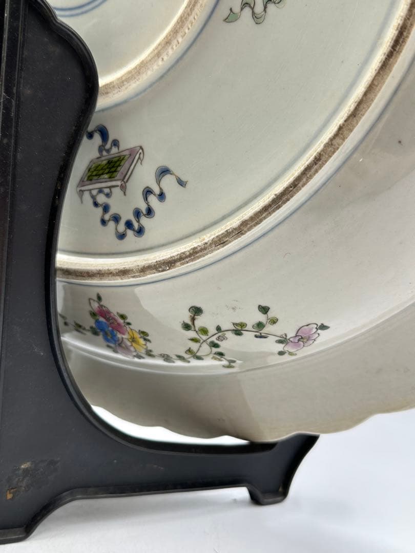 粉彩大皿 康熙辛亥中和堂製 大皿 時代物 骨董品 中國古美術