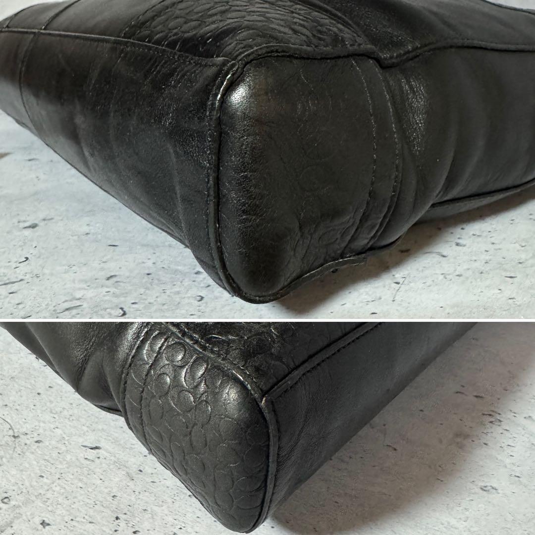 【美品】コーチ 本革 COACH ビジネスバッグ 2way ブラック 大容量