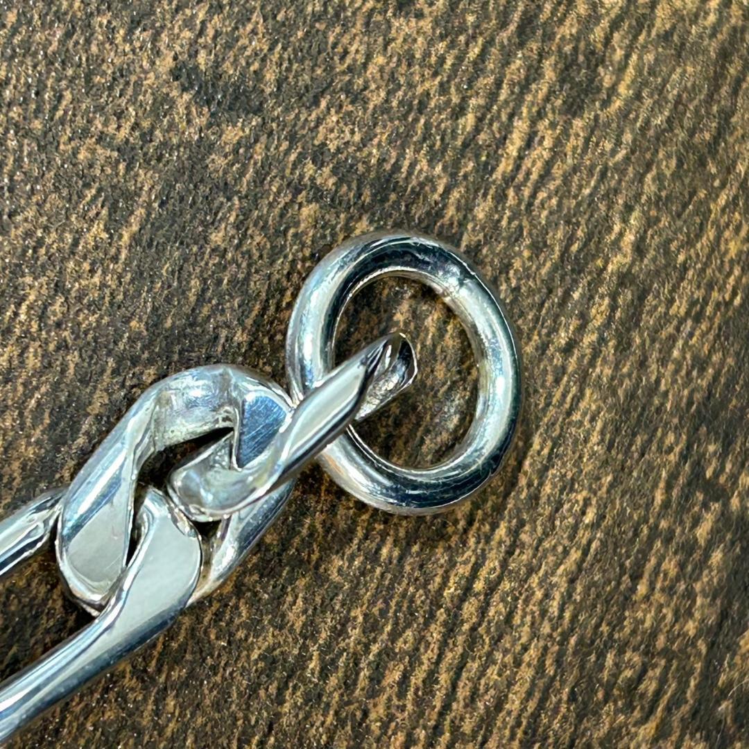 メキシコ Taxco製 シルバー925 フラットカーブチェーンブレスレット