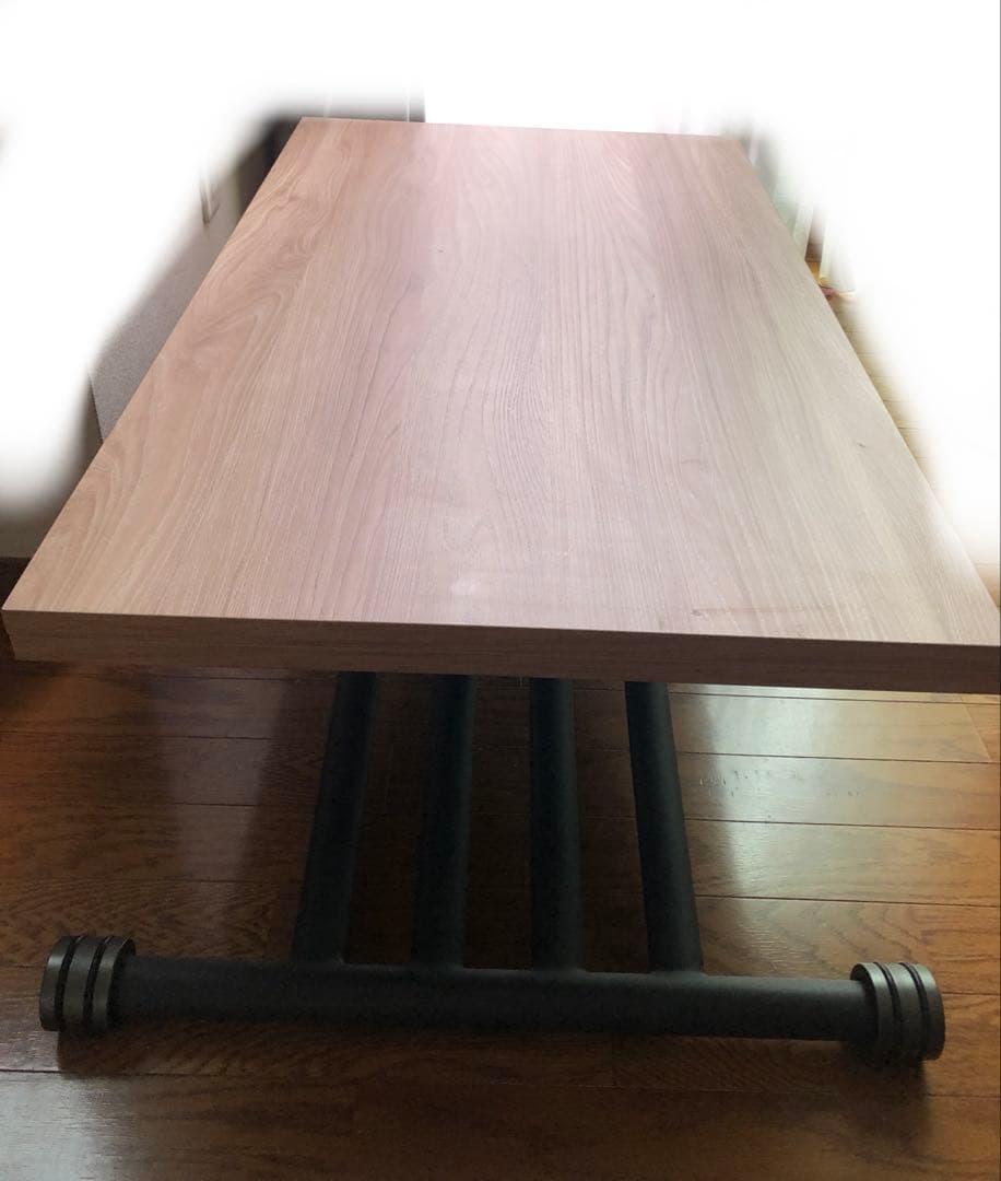 エクステンション昇降テーブル　テーブル 昇降 拡張 高さ調節　座卓　ダイニング