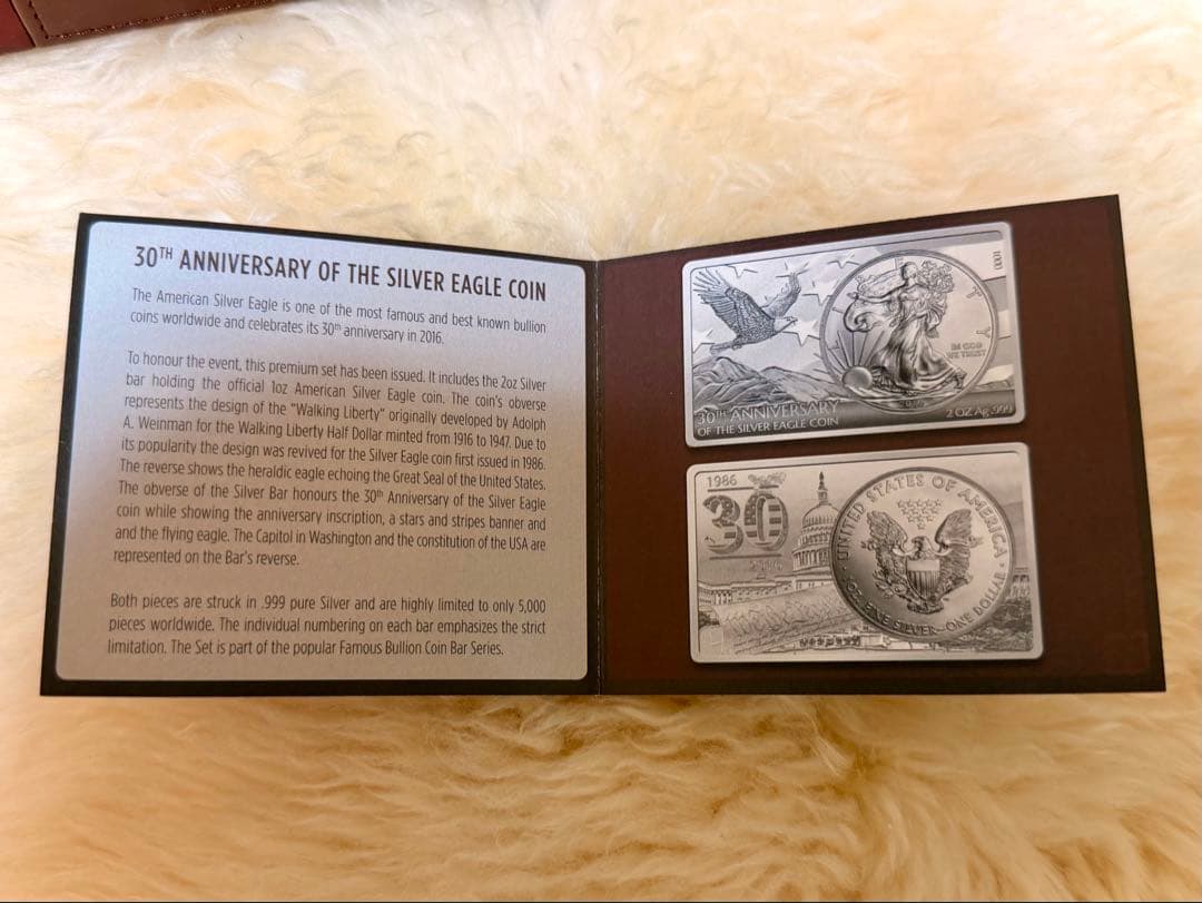 美品・純銀コイン】ウォーキングリバティ 30周年記念 3オンス銀貨