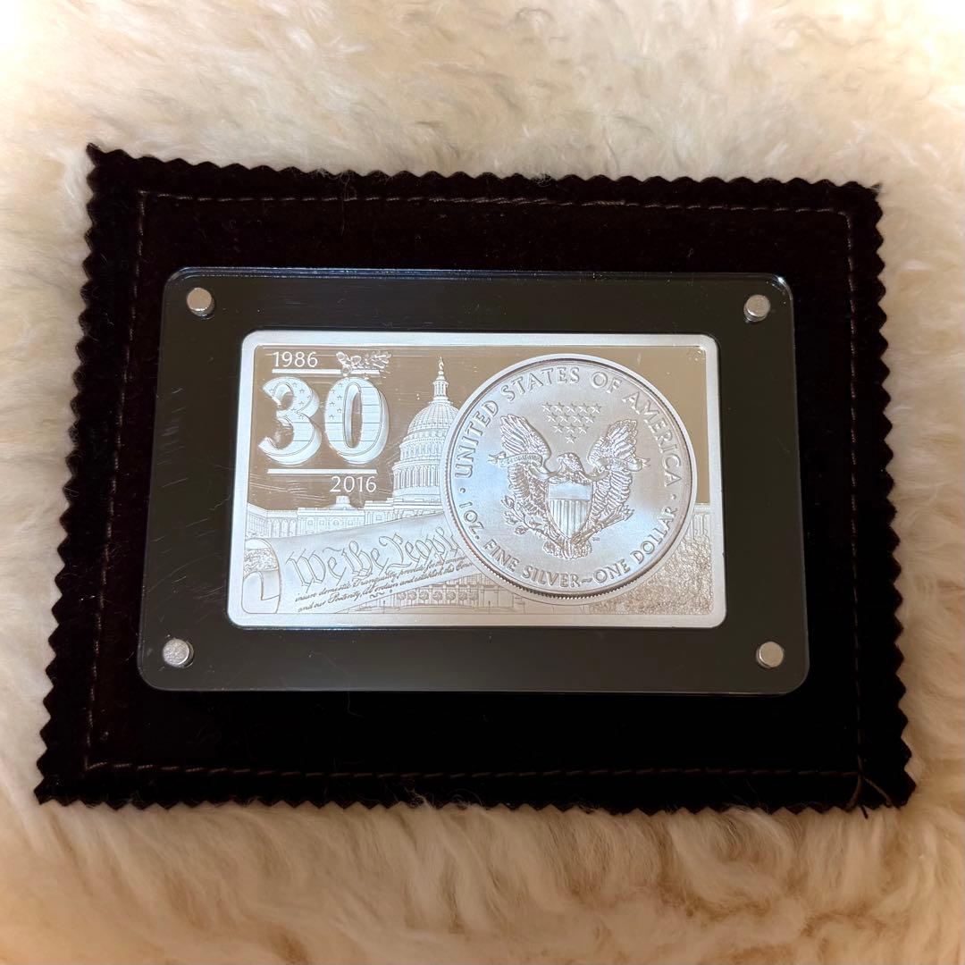 美品・純銀コイン】ウォーキングリバティ 30周年記念 3オンス銀貨