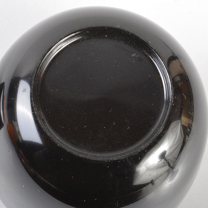 茶道具 山中塗工房 冴造 黒漆 真塗 中棗 共布共箱 V