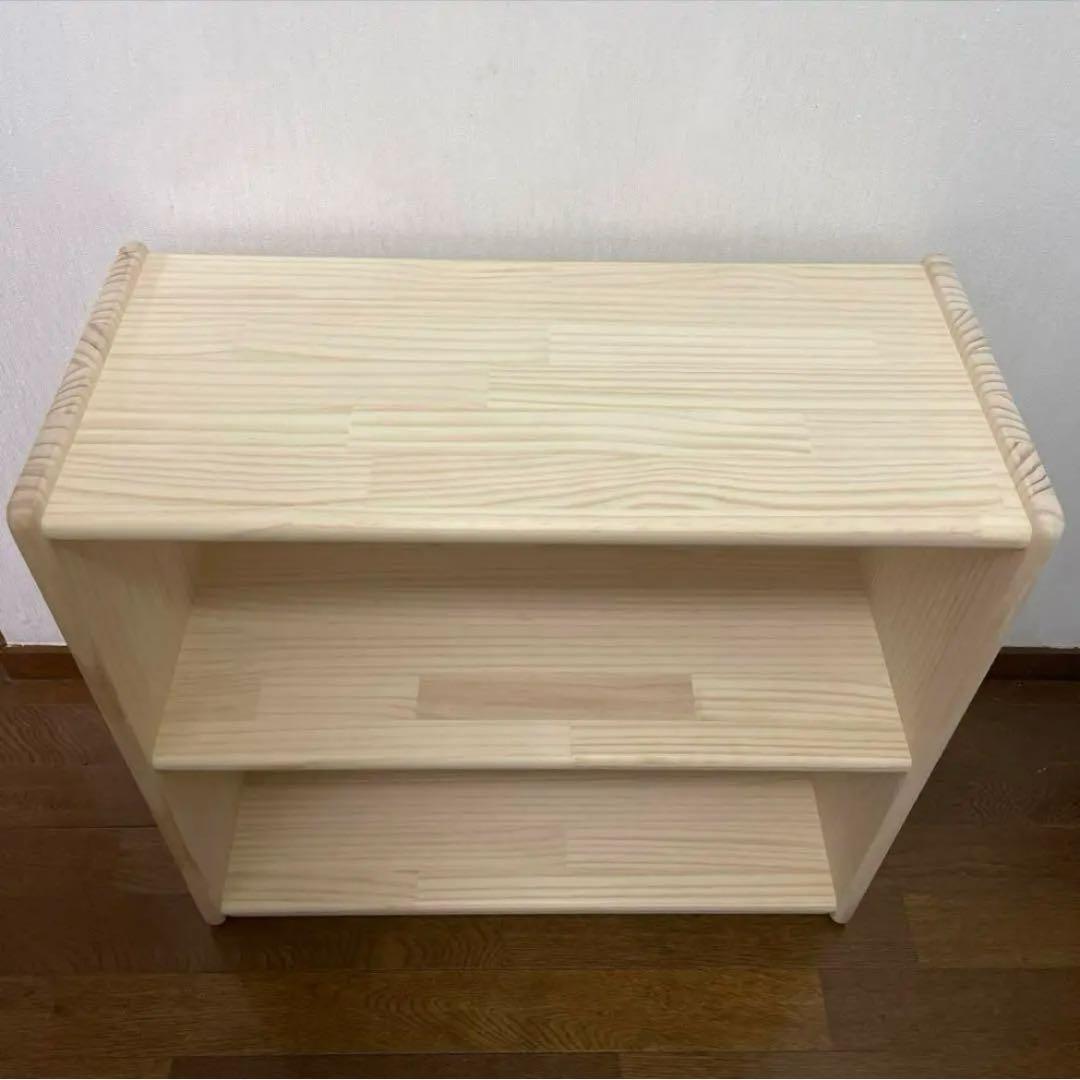 um様専用】ハンドメイド 一枚板で作るオモチャ棚w64モンテッソーリ um