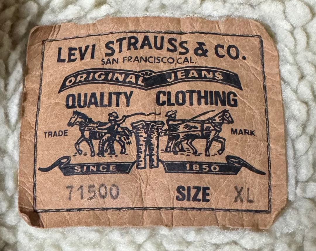 90s EURO Levi's 71500 コーデュロイ ボアジャケット XL