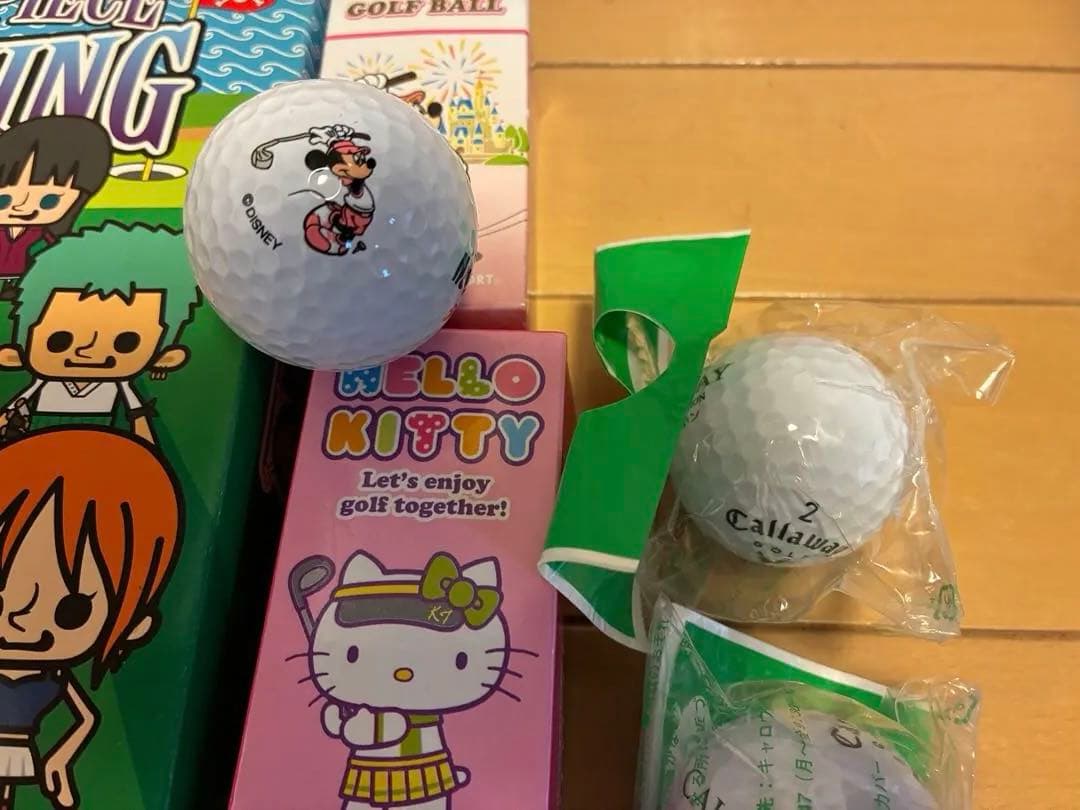 【新品】ワンピース・キティ・ディズニー キャラクターゴルフボール大量セット