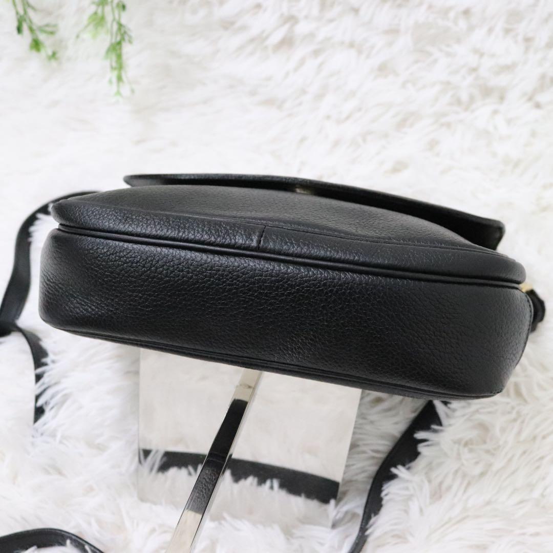 BURBERRY バーバリーズ ショルダーバッグ シボ革レザー ノバチェック黒