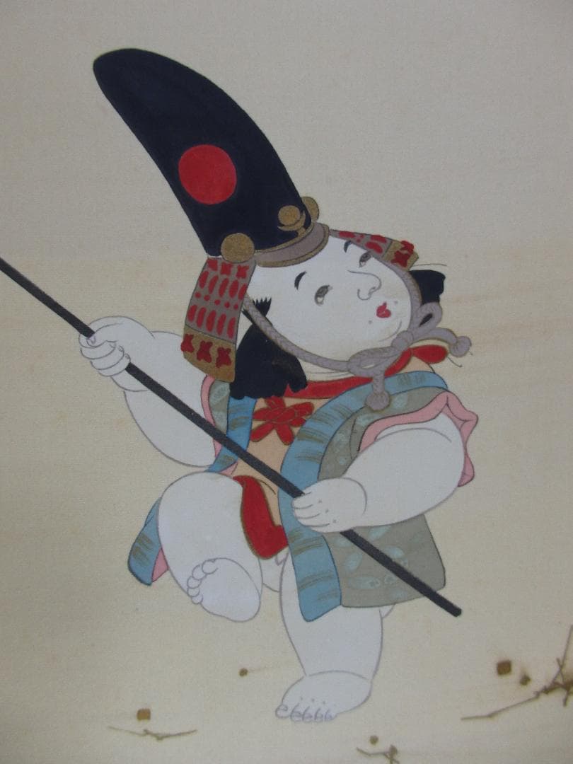 日本画家 野元琴畝『端午清節』双福 掛け軸 絹本 共箱 直筆保証 - メルカリ