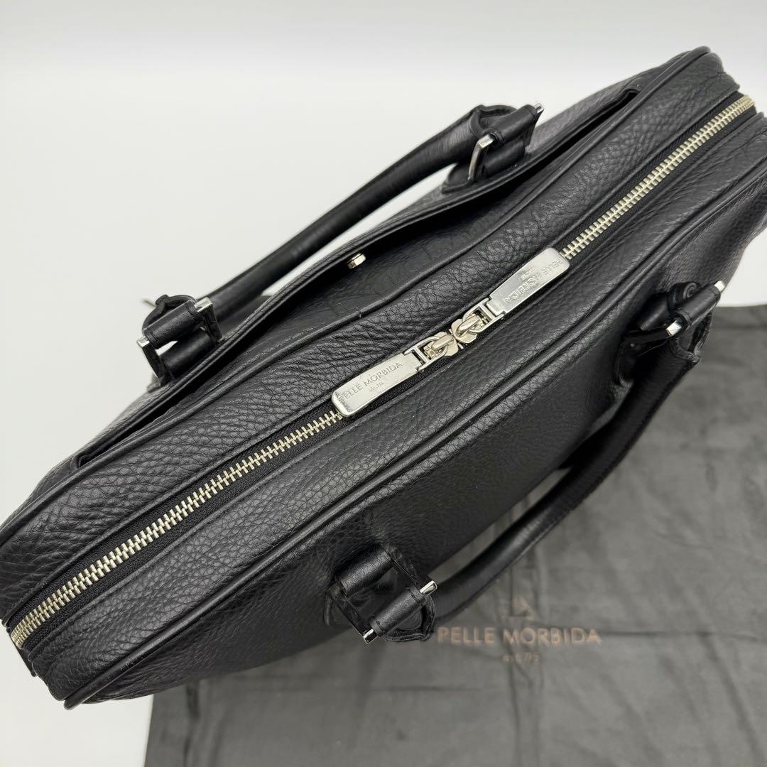 専用 ペッレモルビダ シュリンクレザー ビジネスバッグ ブラック A4 PC