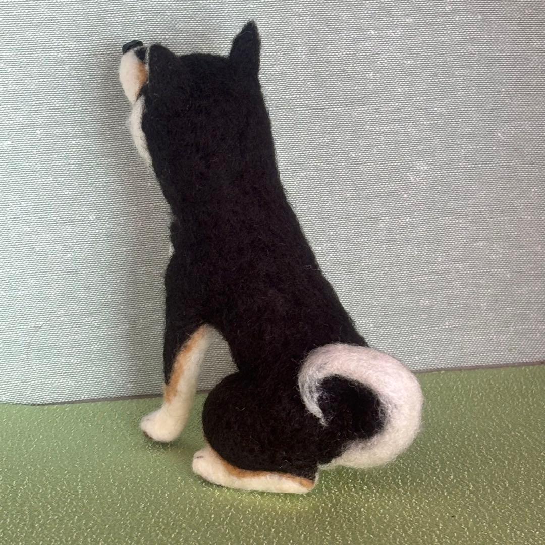 柴犬 黒柴 羊毛フェルト ハンドメイド No.104