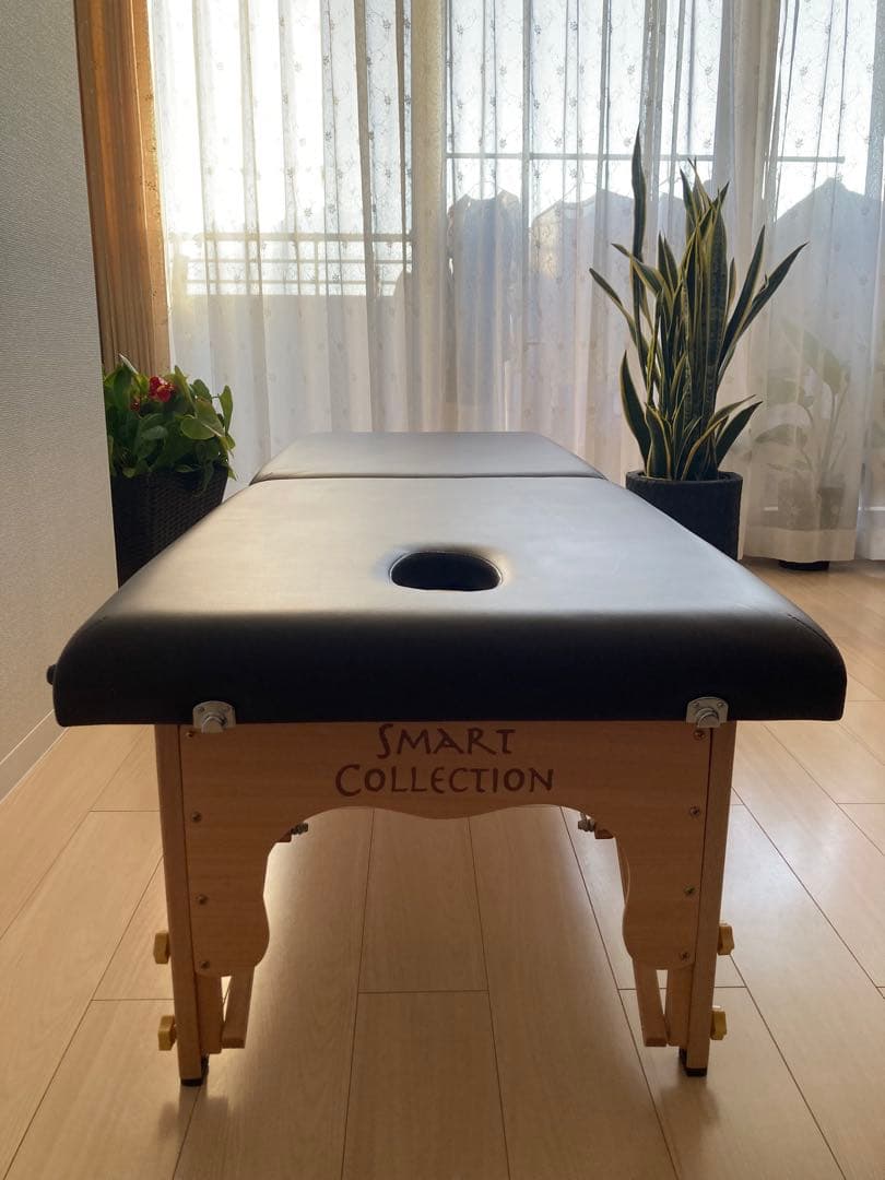 軽量 折りたたみ マッサージベッド ブラウン キャリーバッグ付 簡単