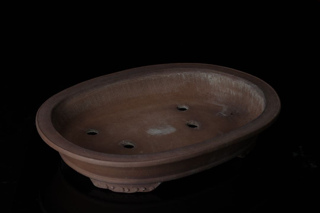 盆栽鉢 礼峰造 57㎝ 在銘 盆器 園芸 盆栽用具 古美術