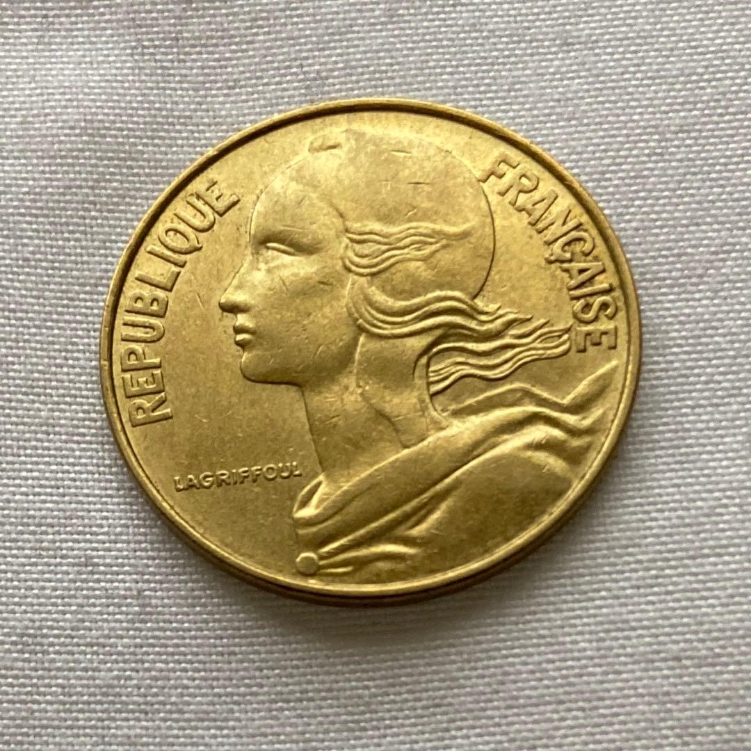 希少アンティークコイン金貨 20サンチーム 20Centimes 1977