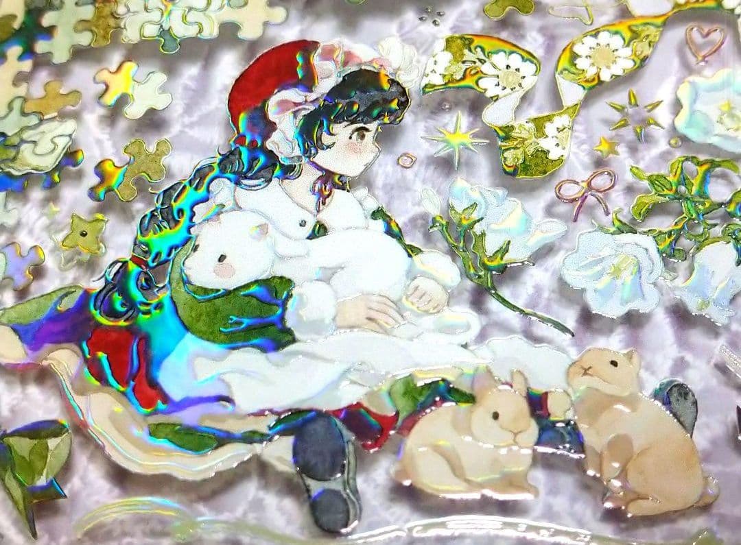 ✩のこり2✩J368＃乐园舞会(贝壳光)shine切り売り海外人物マステ女の子