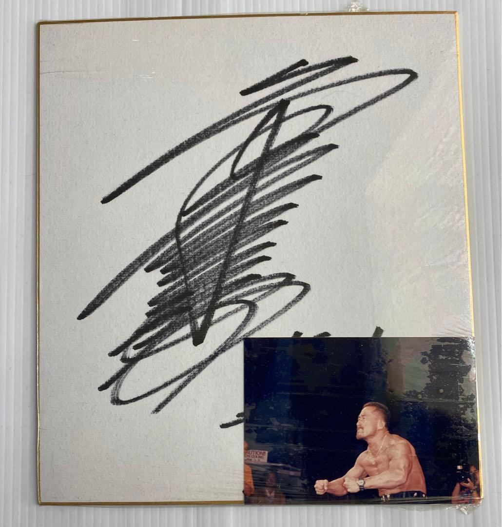 K‐1サイン入りグローブ 角田信朗 【実使用グローブ】 サイン色紙 生