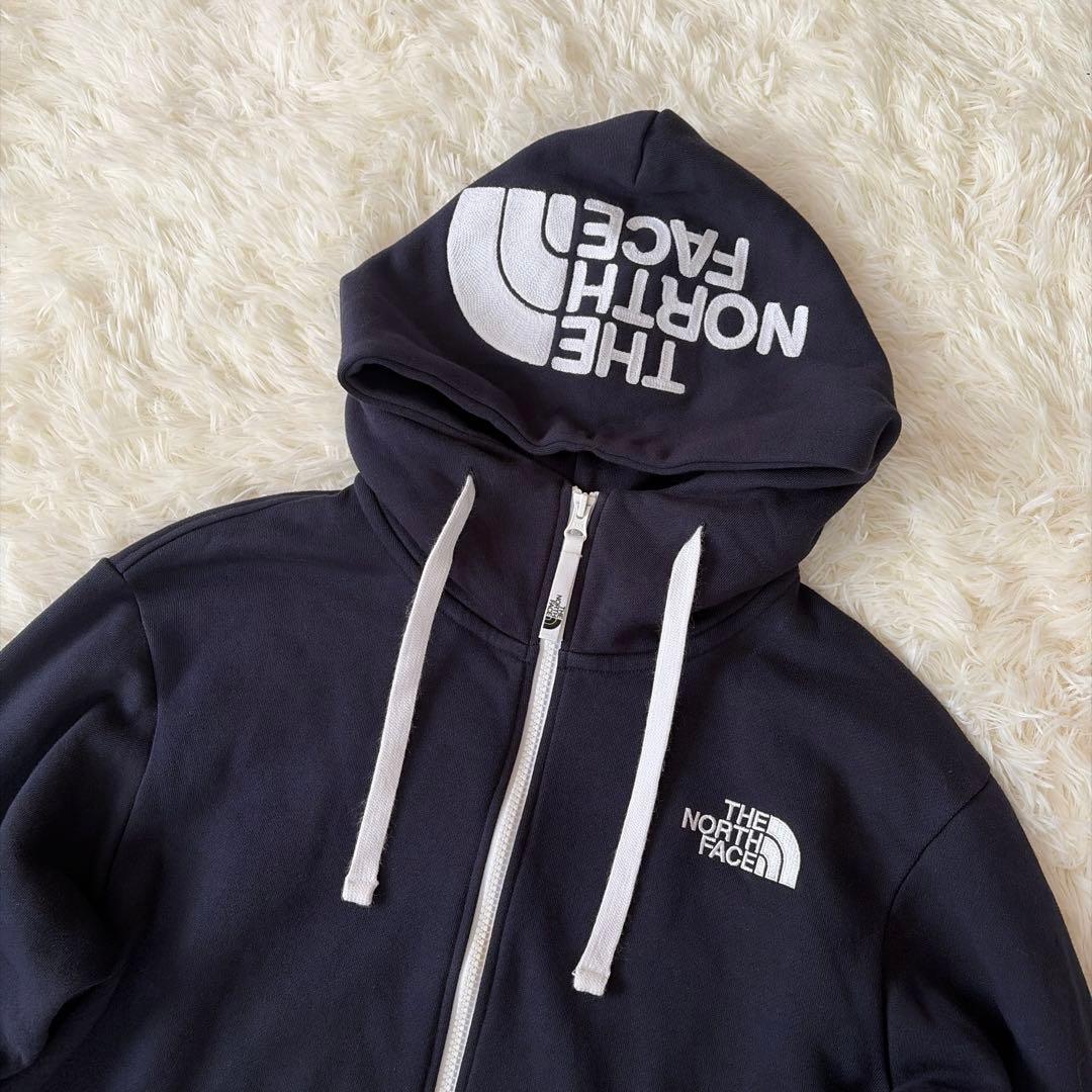 極美品✨ノースフェイス ジップアップ パーカー 紺 M 定番人気 ユニセックス