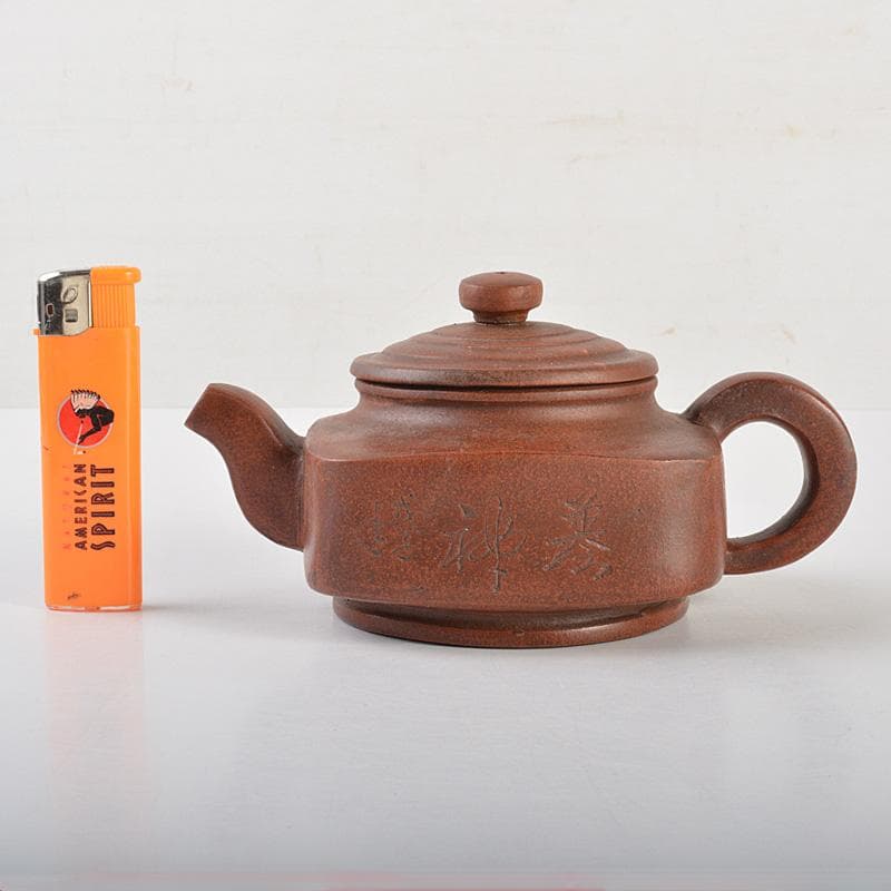 中国　除友泉製　紫砂　朱泥　急須　茶壷　N　6636