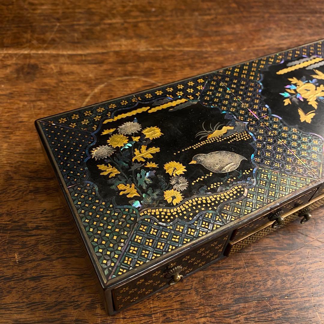 螺鈿箱　螺鈿細工