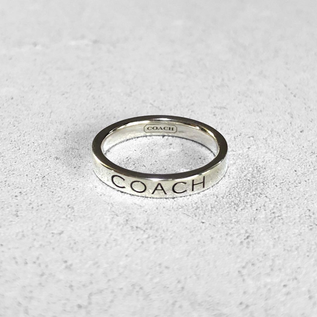 【超美品】COACH コーチ SV925 3連リング 指輪 約11号