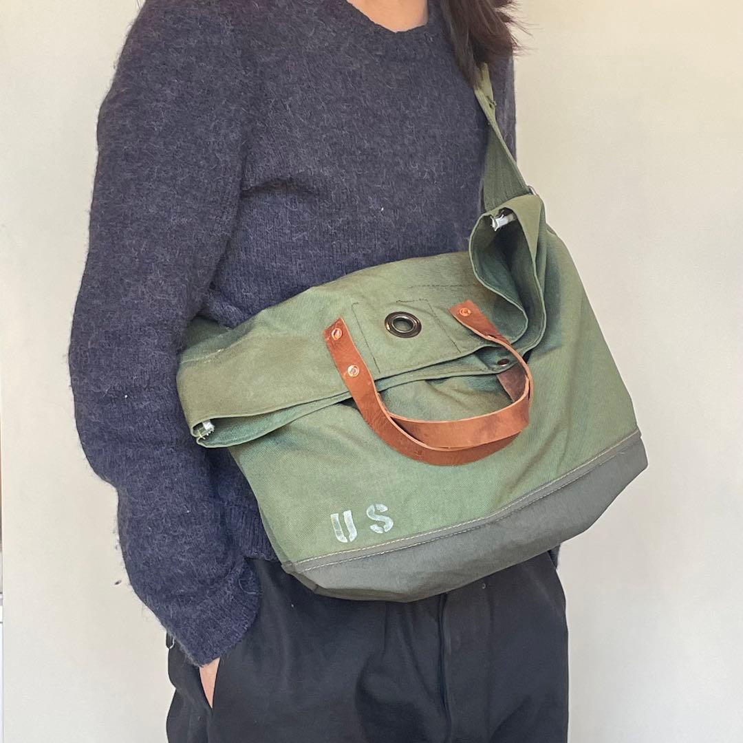 ビンテージ】ショルダーバッグ トートバッグ ミリタリー アメリカ軍80s
