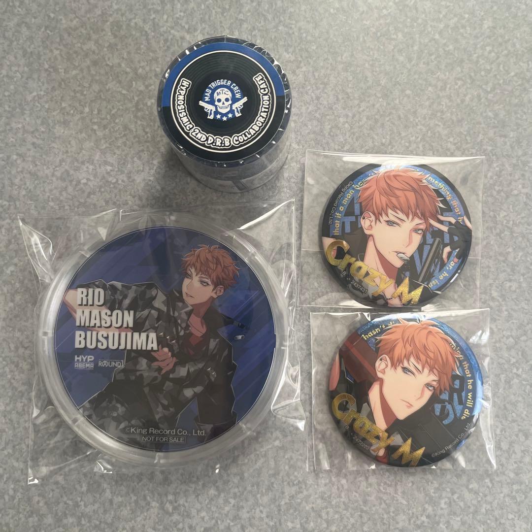 ヒプマイ 毒島メイソン理鶯 缶バッジ まとめ売り コースター