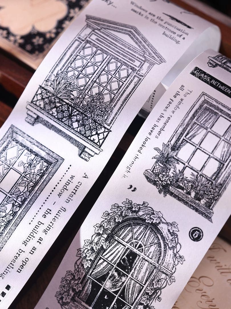 ⭐️SALE⭐️小白家文創《窗》海外マスキングテープ マステ 【2746】