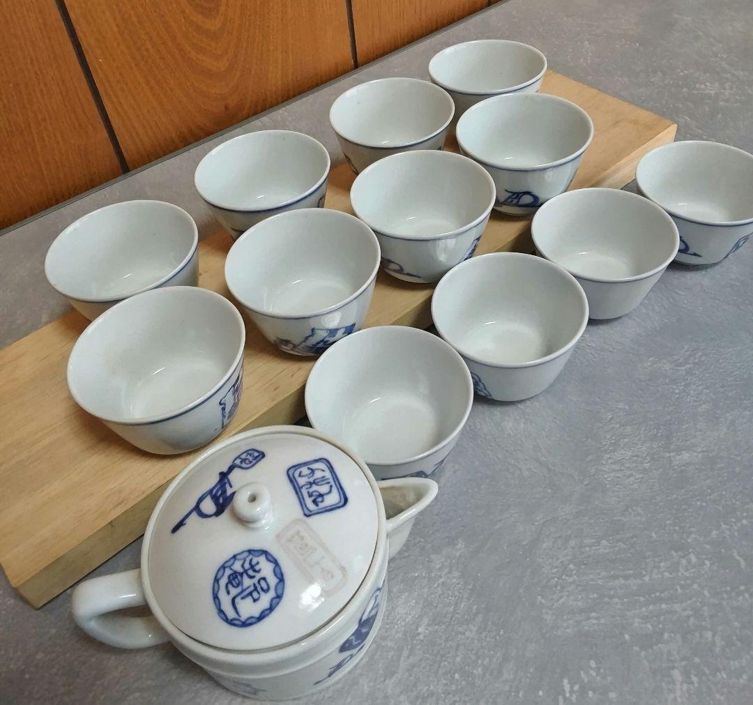 湯飲み12個と急須のセット 幹山精製 木箱付き M56324514