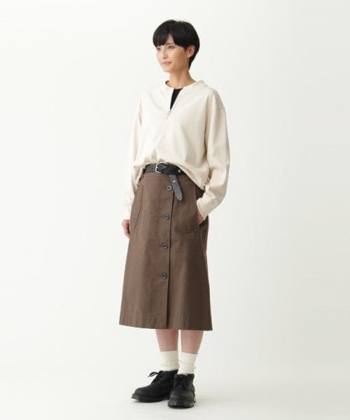 マーガレットハウエル MHL ワークウェア コットン ツイル スカート