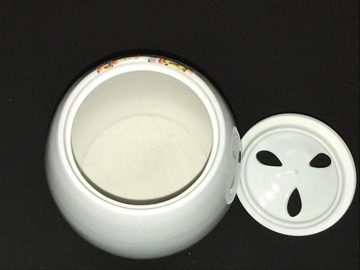 九谷焼　武腰一憲【香炉　梅鳥の図】共箱 共布 陶暦　未使用品 K225