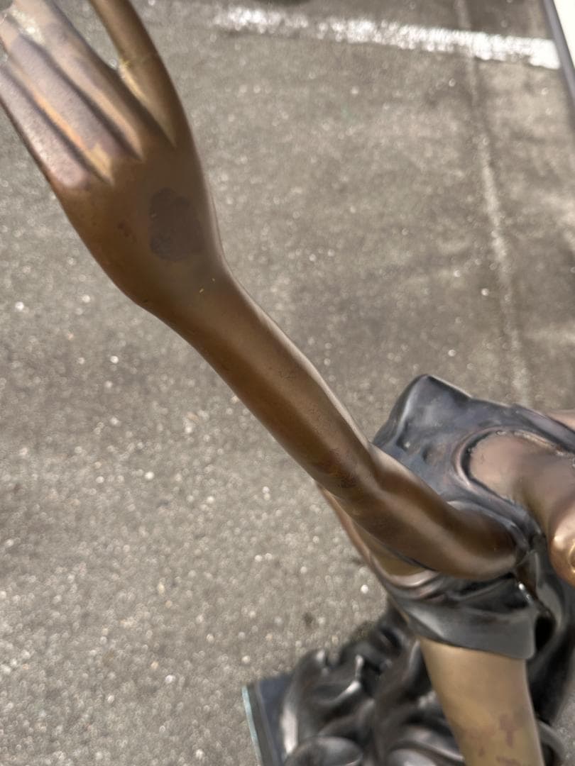 ☆現地引取限定！！ 作家物 金属工芸 銅製 ブロンズ像 少女 女神 大型