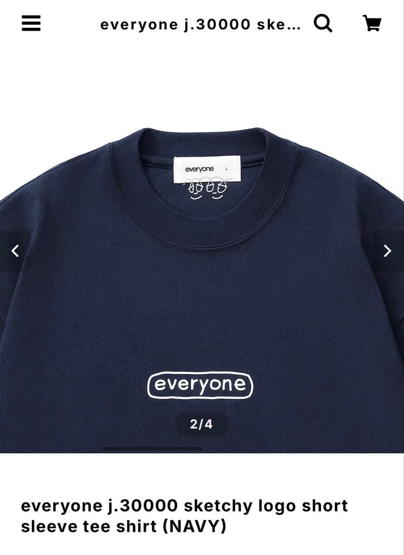 everyone j.30000 logo short tee shirt