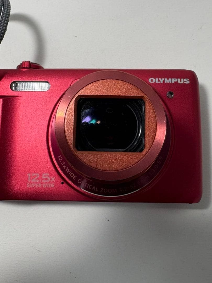 美品】OLYMPUS VR-37 オリンパス レッド 赤 デジタルカメラ
