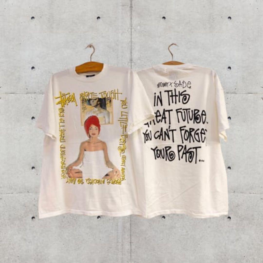 希少◎STUSSY SADE コラボTシャツ 白 L シャーデー USA製