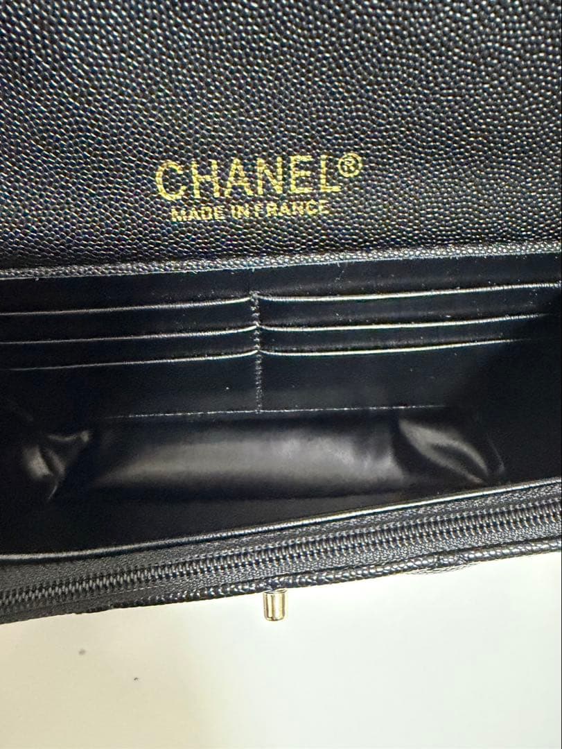 シャネル ノベルティ トップハンドル ショルダーリュックバッグ キャビアスキン