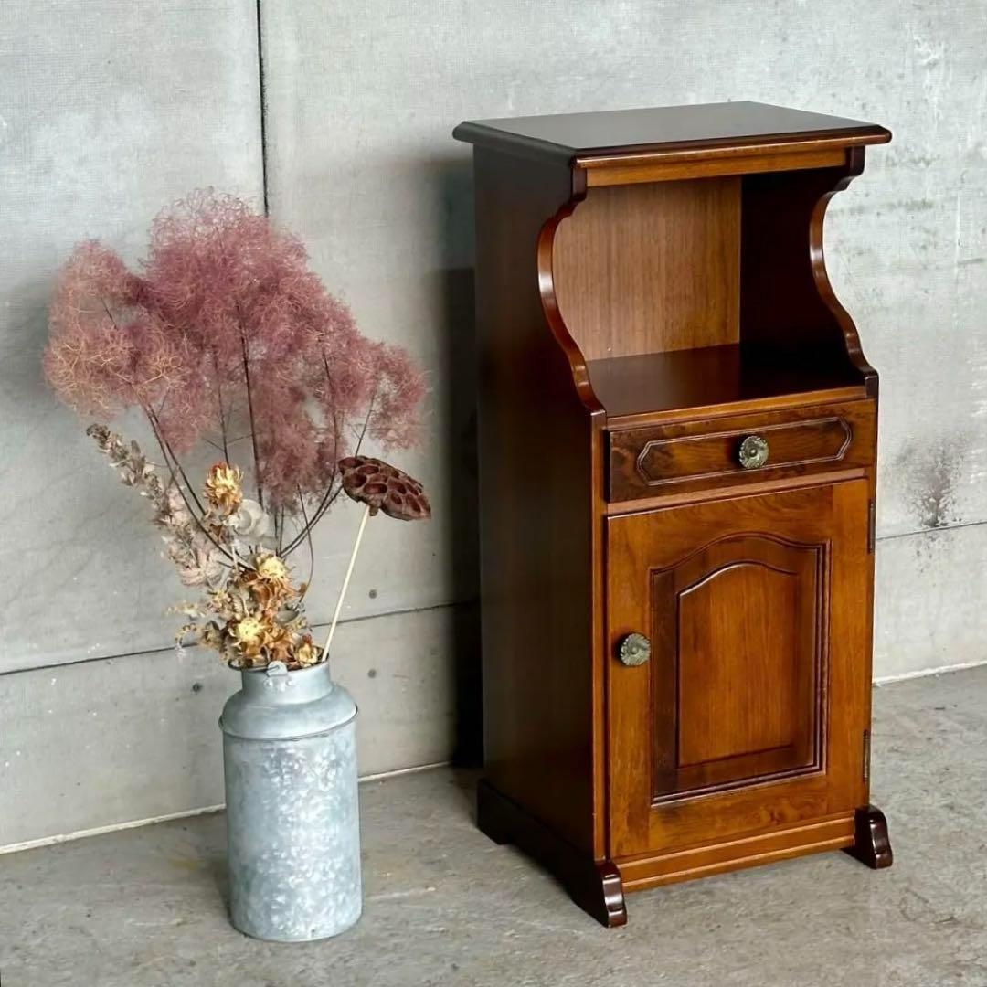 ✿Karimoku✿カリモク コロニアル 花台 収納棚 レトロモダン家具 COLONIAL（カリモク家具） 【開梱設置付き】 カリモク家具 HC0240