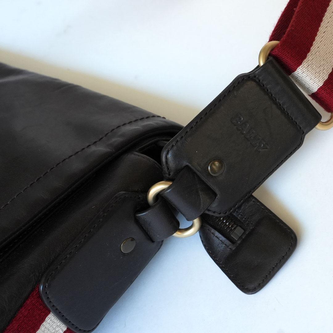 Bally バリー ショルダーバッグ レザー トローブ ビジネス 黒 メンズ