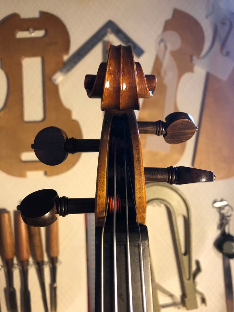 【タイムセール.駒&魂柱再調整済】優品　ノーラベル　中古バイオリン　4/4