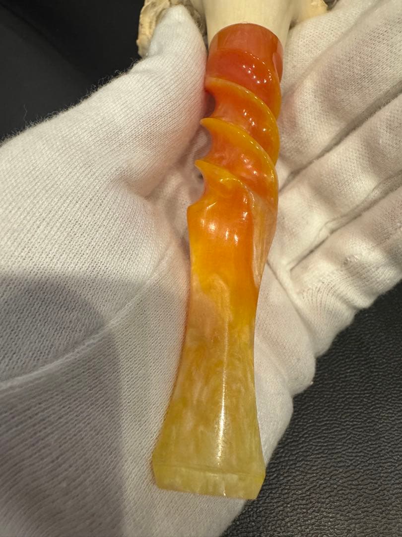 海泡石（メシャム）彫刻パイプ 人物像 海泡石（メシャム）彫刻パイプ人物像