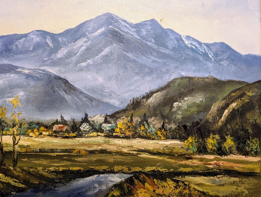 片瀬剛志 F8 油彩画 爺ケ岳御船春堂 広島出身 無所属 絵画 保証書付