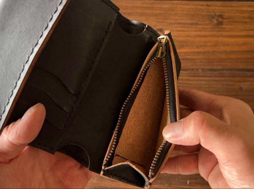 【トラッカーウォレット 3つ折り/ヌメ革】