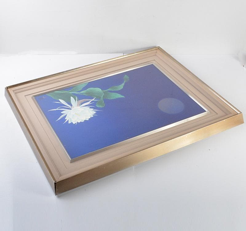 大日本絵画巧芸美術株式会社制作 牧進 陶板画 月下美人