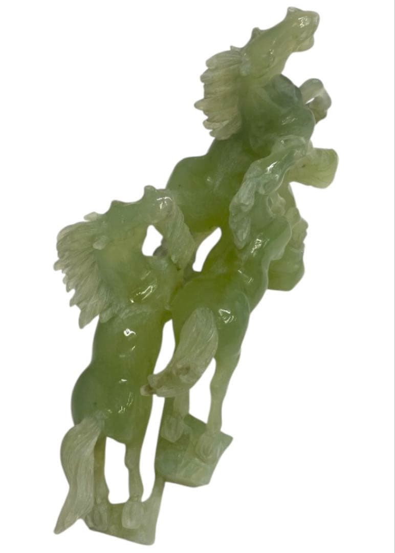 中国美術 翡翠 馬 縁起物 26セ207 - メルカリ