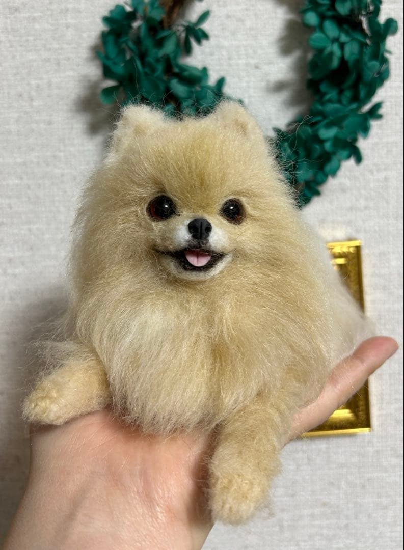 羊毛フェルト ふわもこポメラニアン