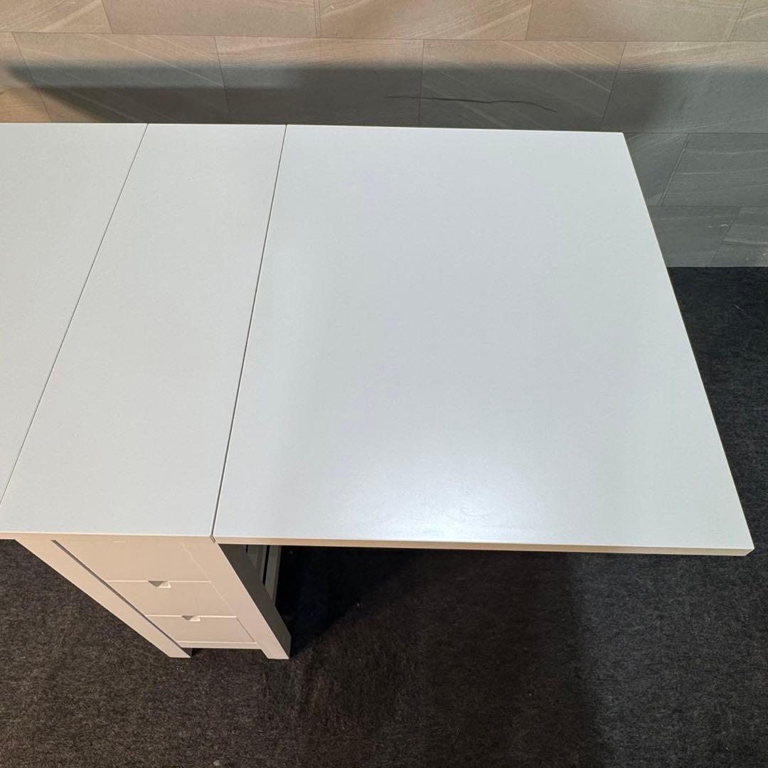 IKEA 伸縮テーブル ノールデンゲートレッグ チェア2脚セット d4752