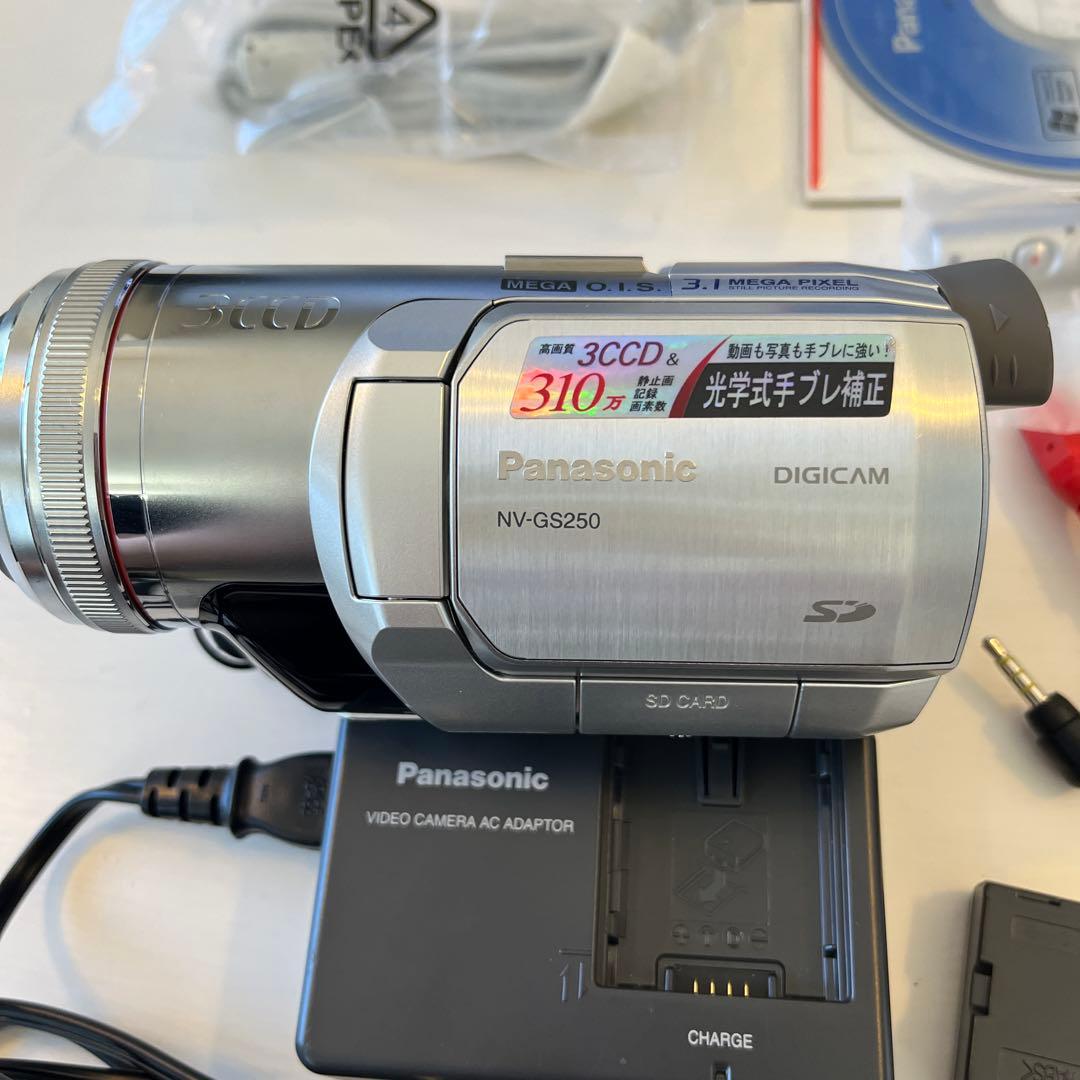 Panasonic NV-GS250 ビデオカメラ 3.1メガピクセル　おまけ付