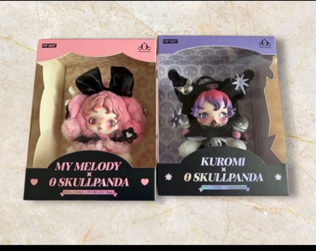 ポップマート スカルパンダ x クロミ x マイメロディ ぬいぐるみペンダント